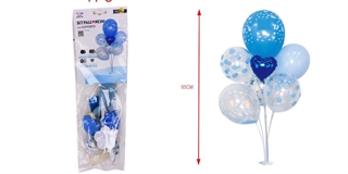 Stojak na balony z balonami niebieskimi 7szt FB0560