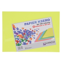 -Papier ksero A4 100 arkuszy 5kol intensWEKTOR