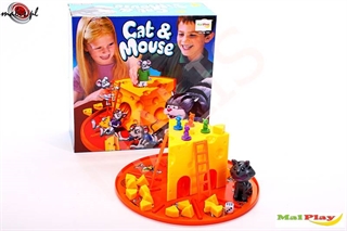 Gra duży żółty ser kot i mysz