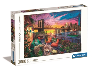 -CLE puzzle 3000 HQ Manhattan Balcony Sunset 33552