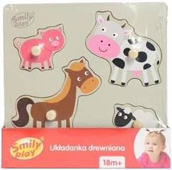 UKŁADANKA DREWNIANA SMILY PLAY 6/24