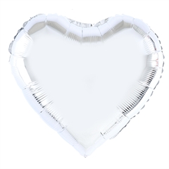 Balon foliowy serce srebrne 32cali 460015