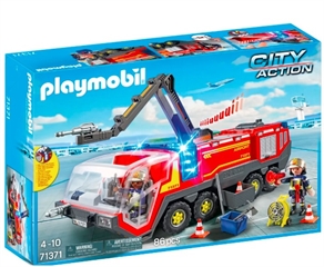 PROM Playmobil. 71371 Pojazd strażacki na lotnisku ze światłem