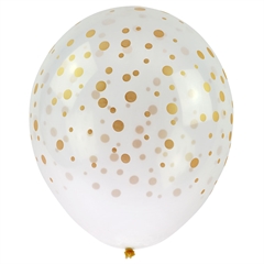Balony transparentne z nadrukiem konfetti (5 szt.)