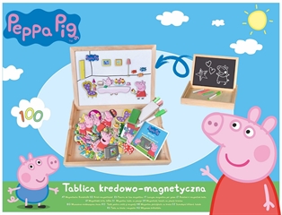 Tablica kredowo-magnetyczna licencja_Peppa Pig_W domu, ok.100 puzzli,