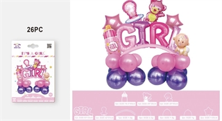 Zestaw balonów IT apos;S A GIRL 26 el(5foliowych ,21gumowych) FD0355