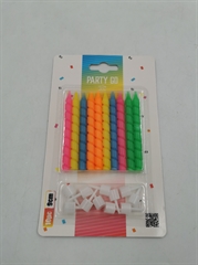 Świeczki urodzinowe kolorowe 9cm 10szt ED0297
