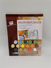 Kolorowanka z farbami Psy