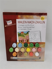 Kolorowanka z farbami Swinki