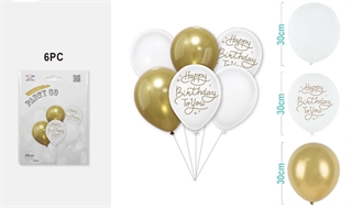 Balony Happy Birthday to You 30cm 6szt FA1402