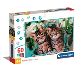 -CLE puzzle 60 SuperKolor Lovely KittyTwins 26599
