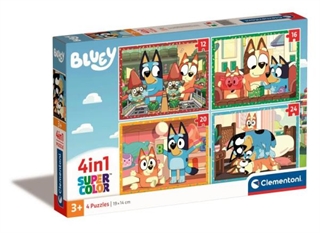 -CLE puzzle 4w1 SuperKolor Bluey 21530