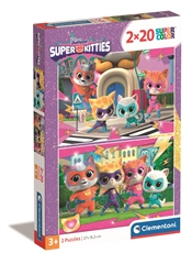 -CLE puzzle 2x20 SuperKolor SuperKitties24811