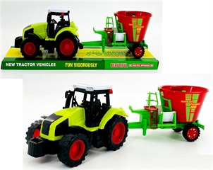 Traktor z maszyną czerwona fashion klosz