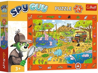 S.CENA Puzzle - _24 Obserwacyjne_ - Spy Guy-Safari / KAZSTUDIO SA Rodzina Treflikw