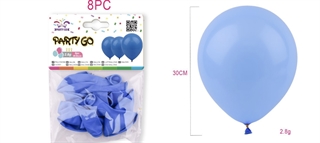 balony gumowe niebieskie 30cm 8szt FA0792