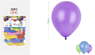 Balony gumowe kolorowe 25cm 25szt FA2046