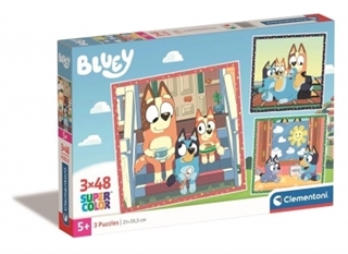 -CLE puzzle 3x48 SuperKolor Bluey 25308