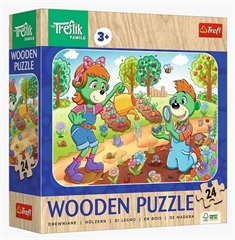 S.CENA Puzzle - _24 Puzzle Drewniane_ - PoznajRodzin Treflikw / KAZSTUDIO SA BL Rodzina Treflikw FSC Mix 70 #37;