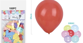Balony gumowe 25cm 100szt pastelowe kolorowe FA1097
