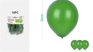 Balony gumowe 30cm 10szt zielone FA2299