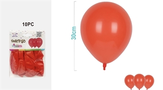 Balony gumowe 30cm 10szt czerwone FA2296