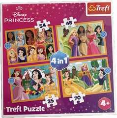 S.CENA Puzzle - _4w1_ Bajkowe historie /Disney Princess