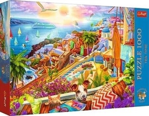 S.CENA Puzzle- _1000 Premium Plus_ - TeaTime:Z wizyt na Santorini_FSC Mix 70 #37;