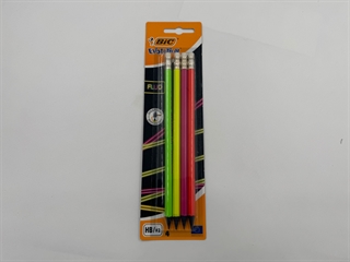 S.CENA BIC Evolution ołówek 4 pak neon