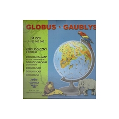 -Globus 220mm zoologiczny z opisem karton