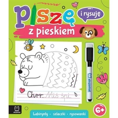 -Piszę i rysuję z pieskiem. Labirynty, szlaczki, rysowanki. Ścieralny pisak