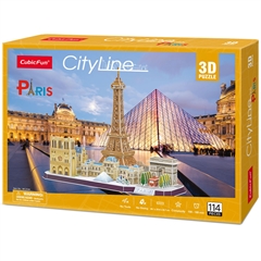 S.CENA CUBIC FUN PUZZLE 3D CITY LINE PARIS-MC254H