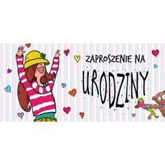 Zaproszenie DZIEWCZYNA kpl. 5 szt