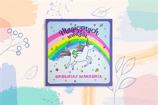 Karnet KW NEON UNICORN TĘCZA