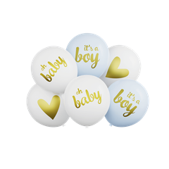 Zestaw balonów gumowych 12cali baby boy 6pcs529