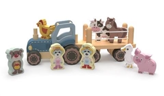 S.CENA 61995 _TOWAR_ - Zabawka drewniana-Tractor - Babies and the Bear MULTI