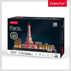 CUBIC FUN PUZZLE 3D CITY LINE LED PARYŻ - L525H