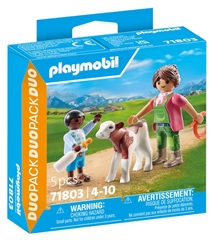 PROM Playmobil 71803 Gospodyni wiejska z dzieckiem i cielakie