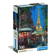 -CLE puzzle 500 Compact Night at the EiffCafe 35577