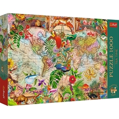 S.CENA Puzzle - _1000 Premium Plus_ - TeaTime: Antyczna mapa Łwiata_FSC Mix 70 #37;