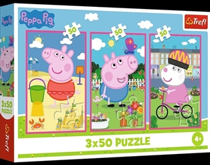 S.CENA Puzzle - _3x50_ - Sia przyjani /Peppa Pig_Mix 70 #37;