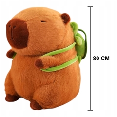 S.CENA Maskotka kapibara z plecakiem żółwia 80cm ABC-783 (ABC-806)