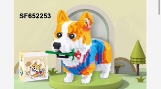 S.CENA KLOCKI piesek z kwiatkiem w buzi 997el65110