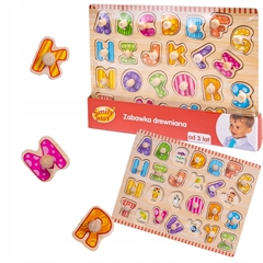 UKŁADANKA DREWNIANA LITERKI UCHWYTY 12/24