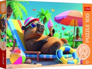 S.CENA Puzzle - _100_ - Relaks w stylu kapibary / KAZSTUDIO SA Rodzina Treflikw