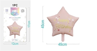 Balon foliowy gwiazdka Happy Birthday 45cm FB2645