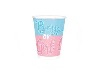 Kubeczki Boy or Girl na Baby Shower - 250 ml - 8 szt.