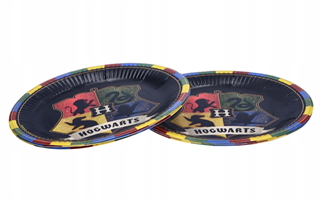 Talerzyki papierowe na urodziny Harry Potter - 23 cm - 8 szt.