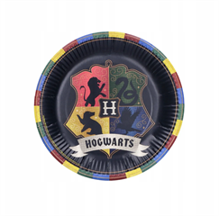 Talerzyki papierowe na urodziny Harry Potter - 23 cm - 8 szt.