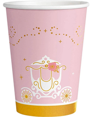 Kubki papierowe - Różowy zamek/ Łabędź 250 ml